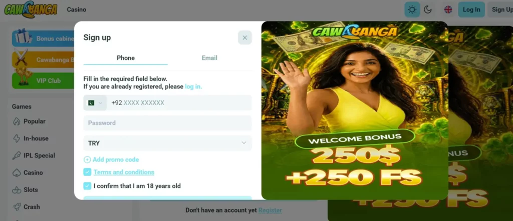 How to Register at Cawabanga Pakistan